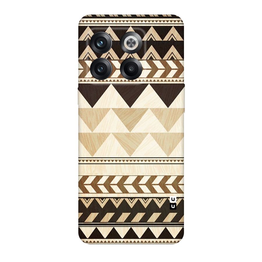 Wooden Printed Chevron Original Polycarbonate Back Case for OnePlus 10T