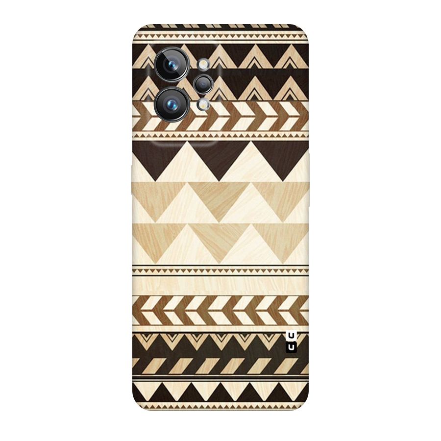 Wooden Printed Chevron Original Polycarbonate Back Case for Realme GT2 Pro