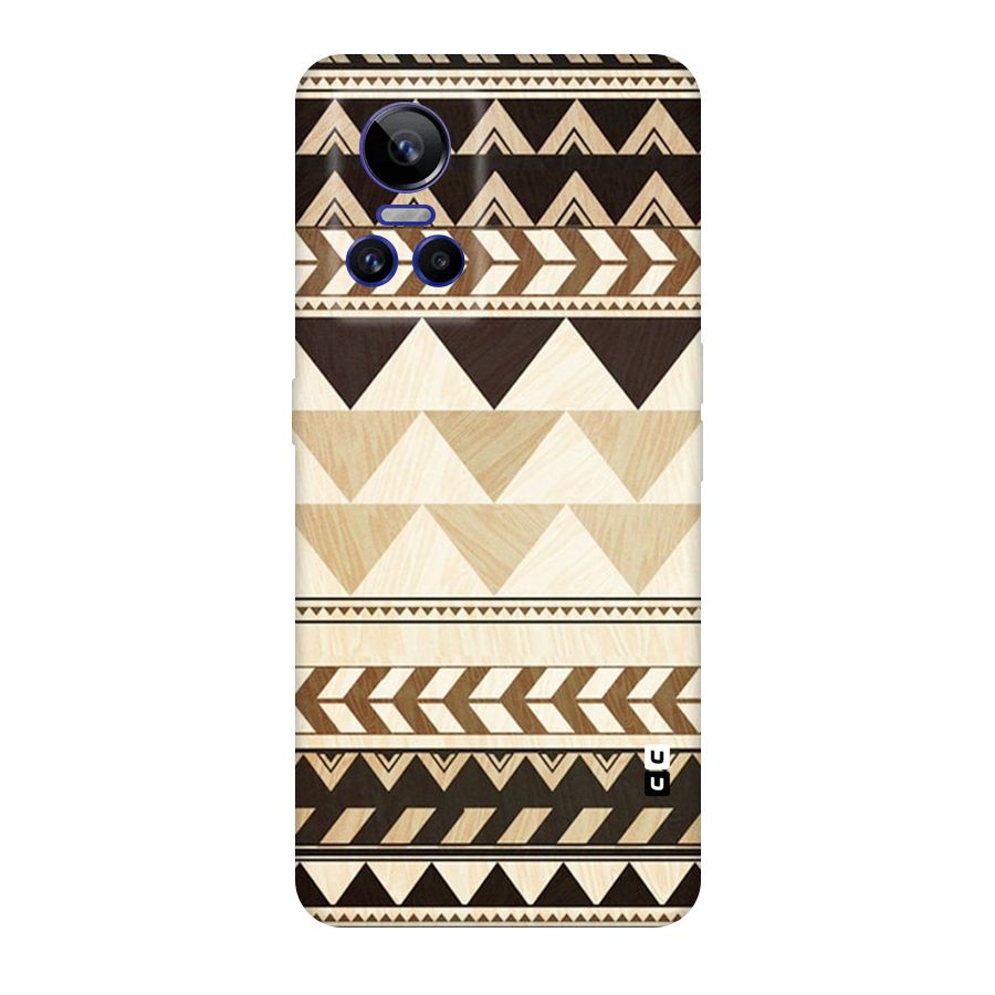 Wooden Printed Chevron Original Polycarbonate Back Case for Realme GT Neo 3