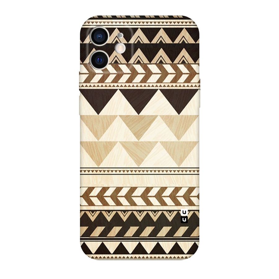 Wooden Printed Chevron Original Polycarbonate Back Case for iPhone 12