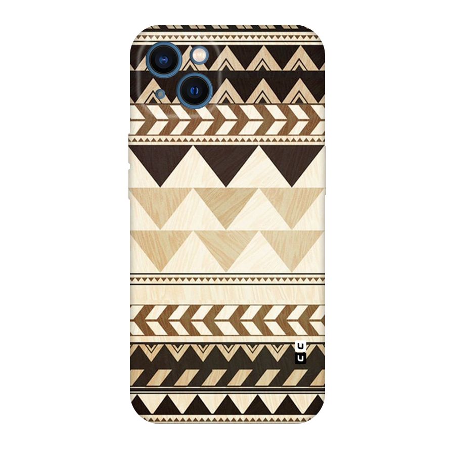 Wooden Printed Chevron Original Polycarbonate Back Case for iPhone 13