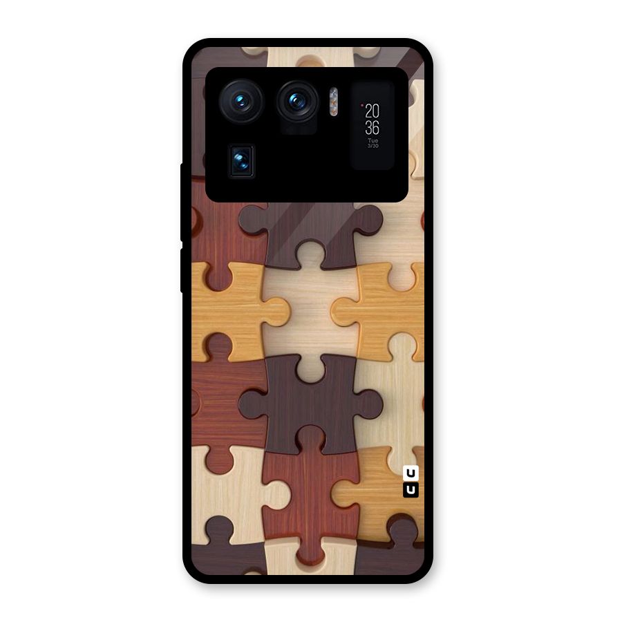 Wooden Puzzle (Printed) Glass Back Case for Mi 11 Ultra