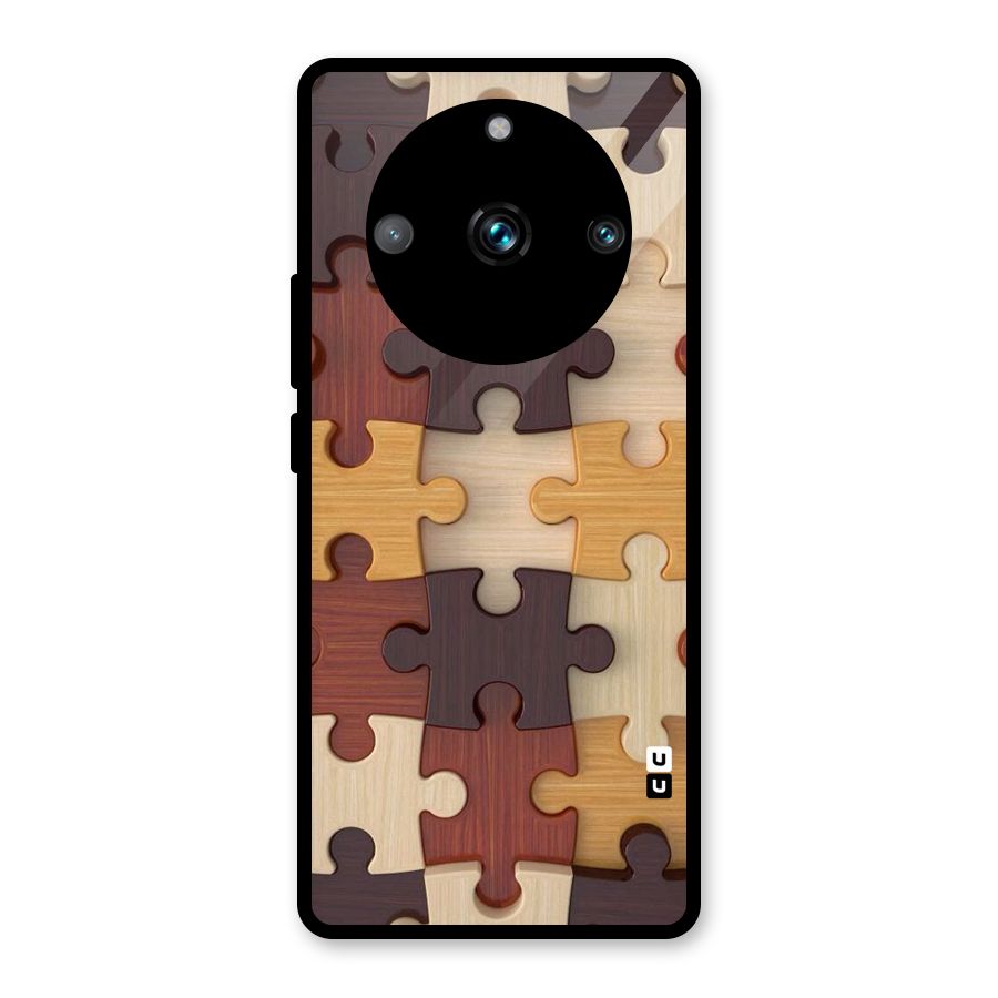 Wooden Puzzle (Printed) Glass Back Case for Realme Narzo 60 Pro