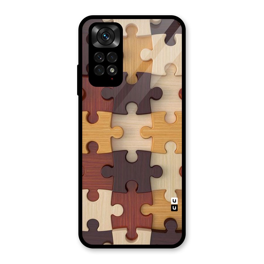 Wooden Puzzle (Printed) Glass Back Case for Redmi Note 11S