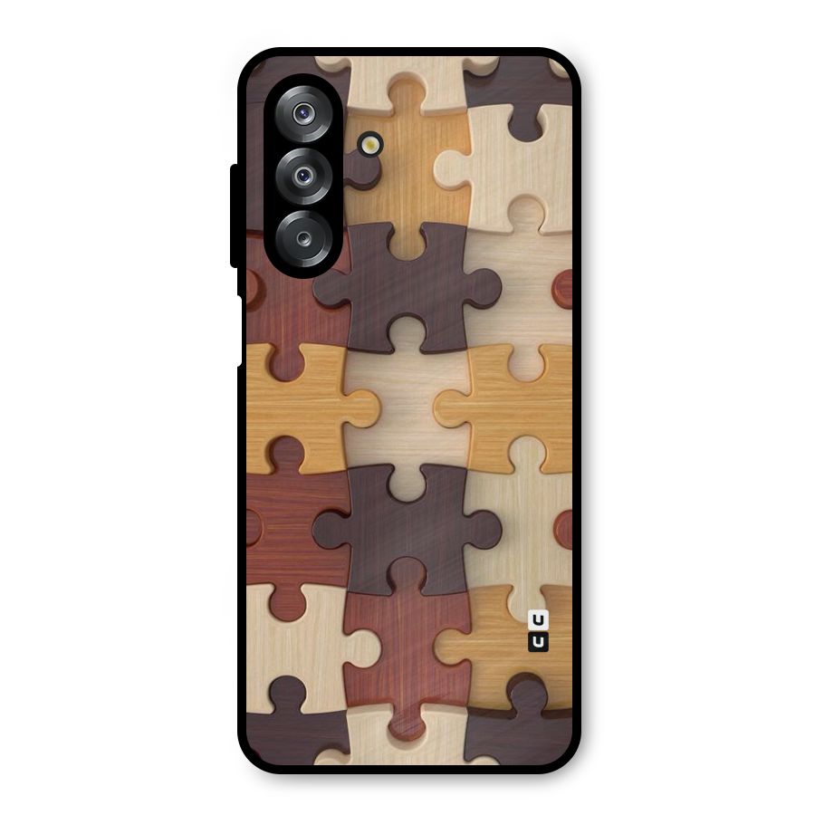 Wooden Puzzle (Printed) Metal Back Case for Galaxy A26