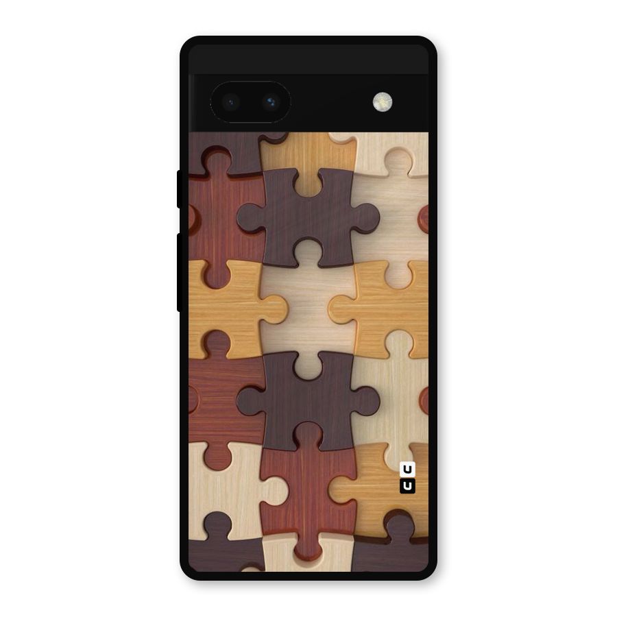 Wooden Puzzle (Printed) Metal Back Case for Google Pixel 6a