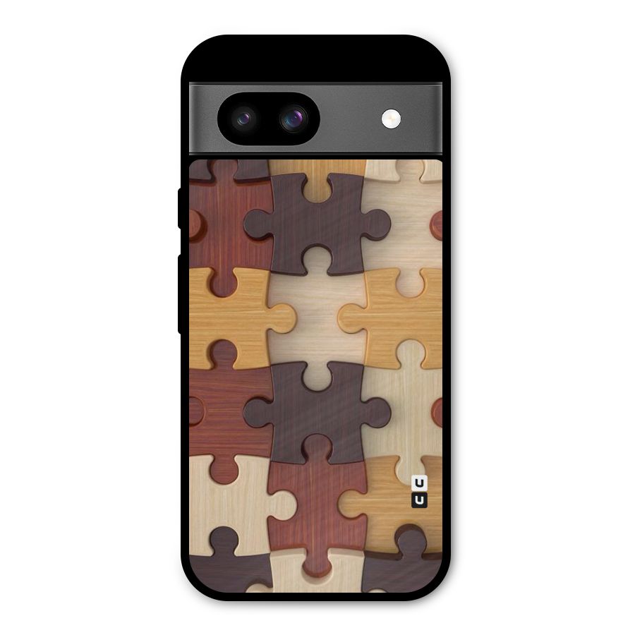 Wooden Puzzle (Printed) Metal Back Case for Google Pixel 8a