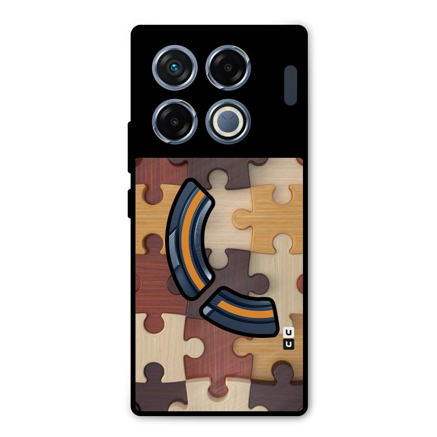 Wooden Puzzle (Printed) Metal Back Case for Infinix GT 20 Pro