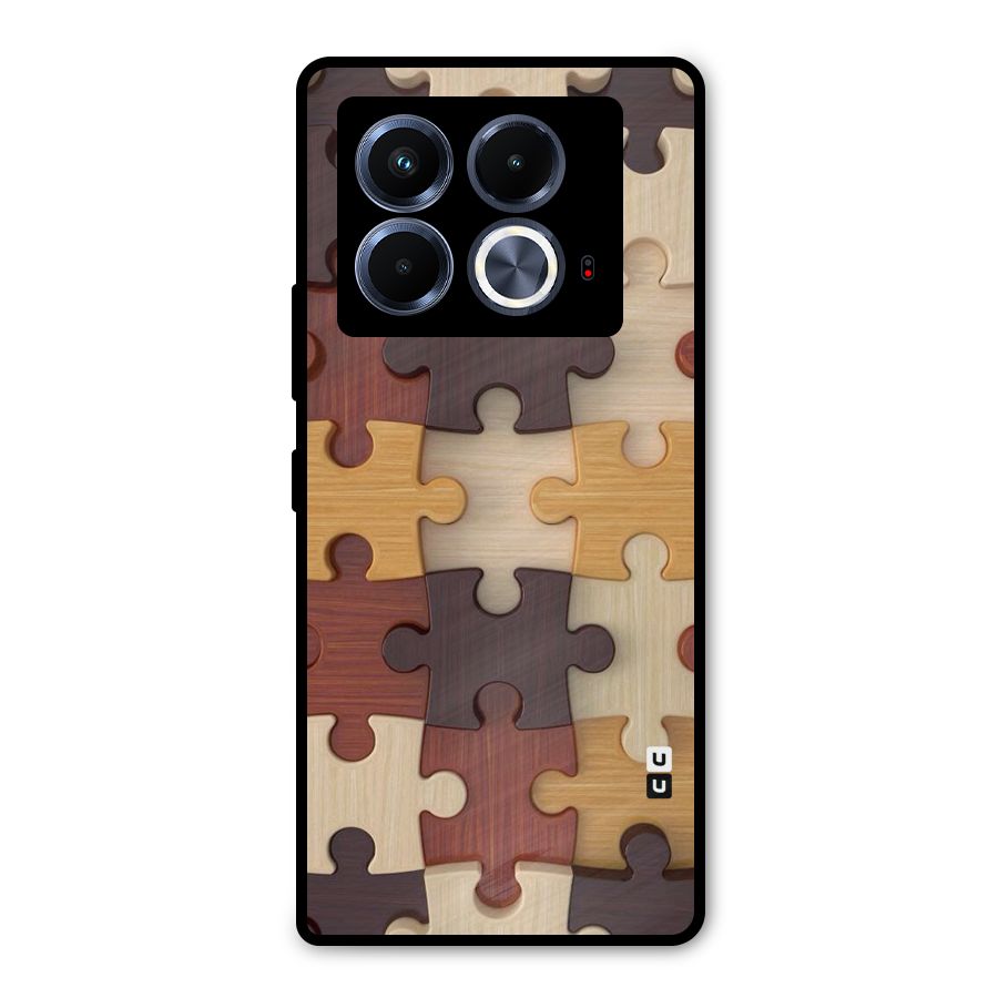 Wooden Puzzle (Printed) Metal Back Case for Infinix Note 40 5G
