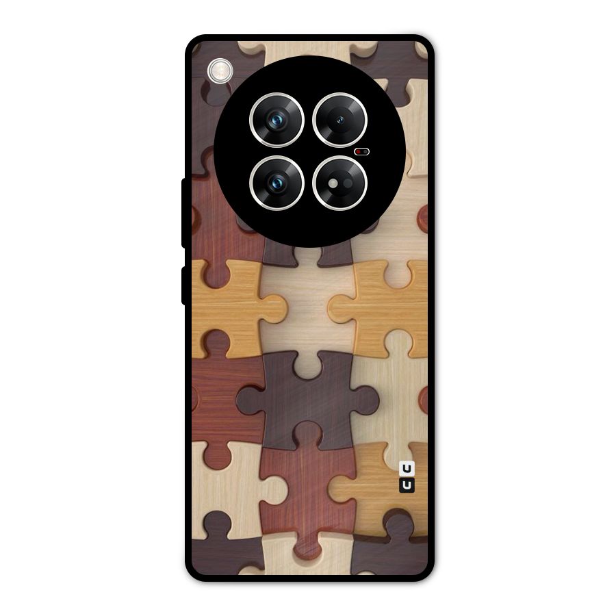 Wooden Puzzle (Printed) Metal Back Case for Infinix Zero 40 5G