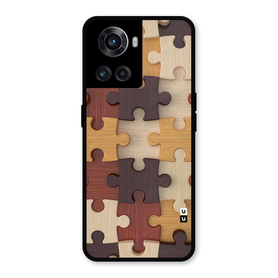 Wooden Puzzle (Printed) Metal Back Case for OnePlus 10R