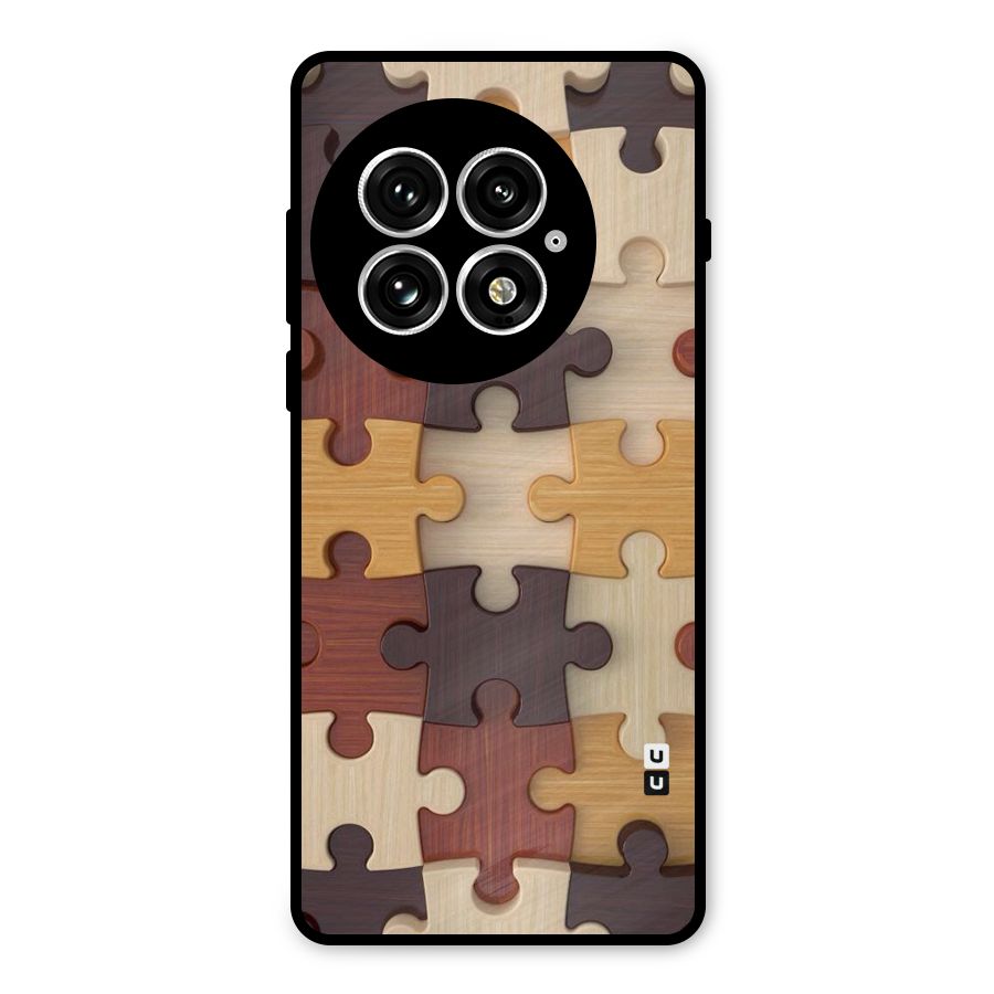 Wooden Puzzle (Printed) Metal Back Case for OnePlus 13