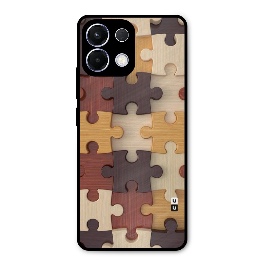Wooden Puzzle (Printed) Metal Back Case for Oppo K13