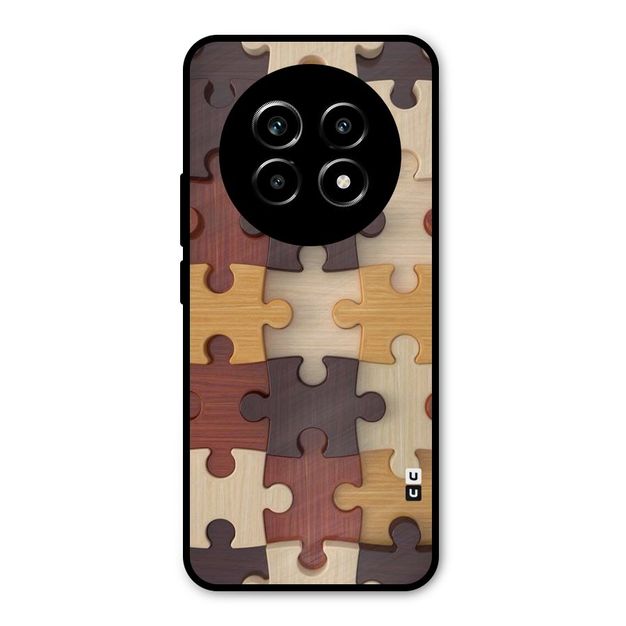 Wooden Puzzle (Printed) Metal Back Case for Realme 13 Pro
