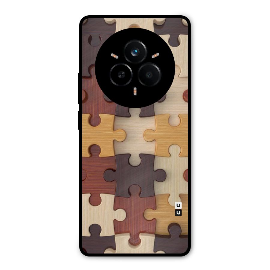 Wooden Puzzle (Printed) Metal Back Case for Realme 14 Pro
