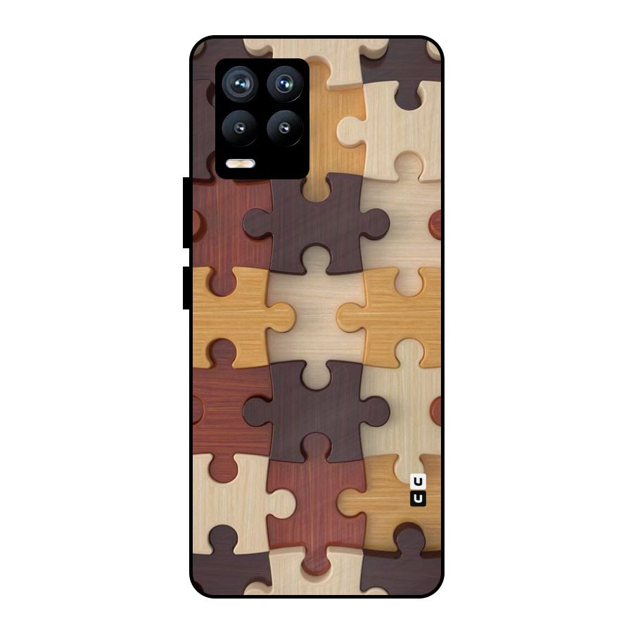 Wooden Puzzle (Printed) Metal Back Case for Realme 8 Pro