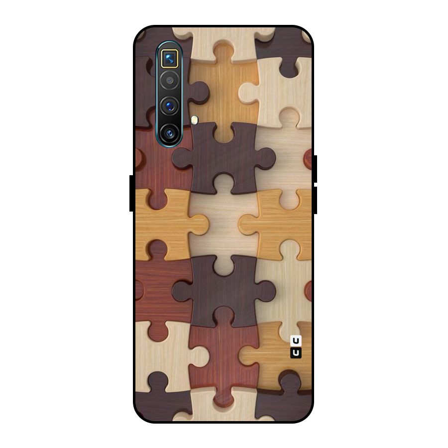 Wooden Puzzle (Printed) Metal Back Case for Realme X3 SuperZoom