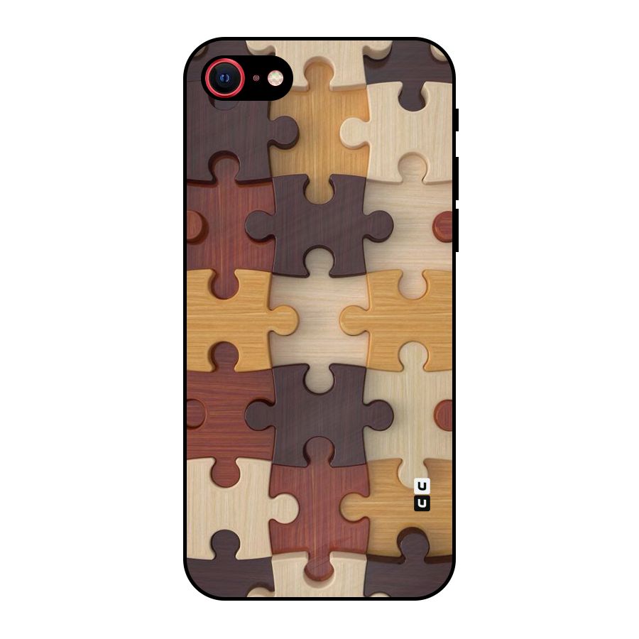 Wooden Puzzle (Printed) Metal Back Case for iPhone 7