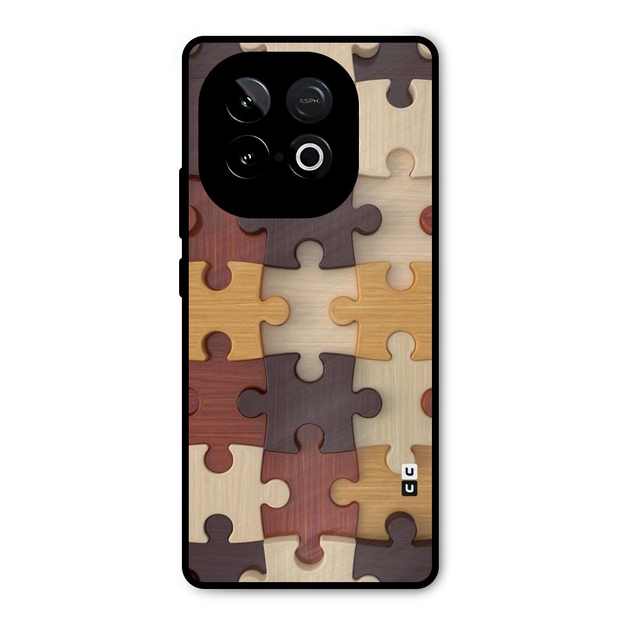 Wooden Puzzle (Printed) Metal Back Case for iQOO Neo 10