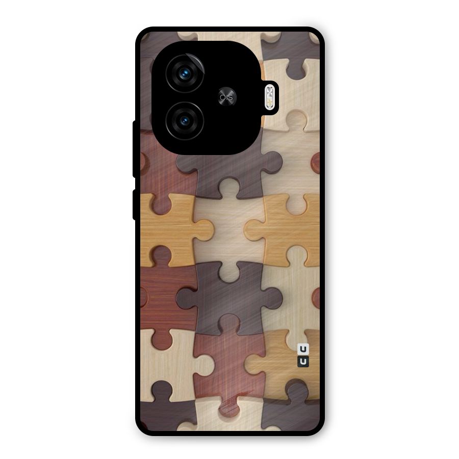 Wooden Puzzle (Printed) Metal Back Case for iQOO Neo 10R