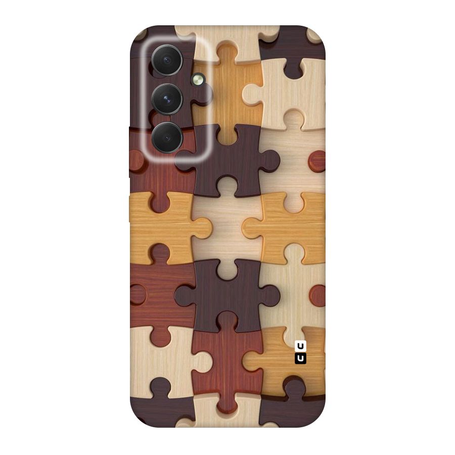 Wooden Puzzle (Printed) Original Polycarbonate Back Case for Galaxy A54