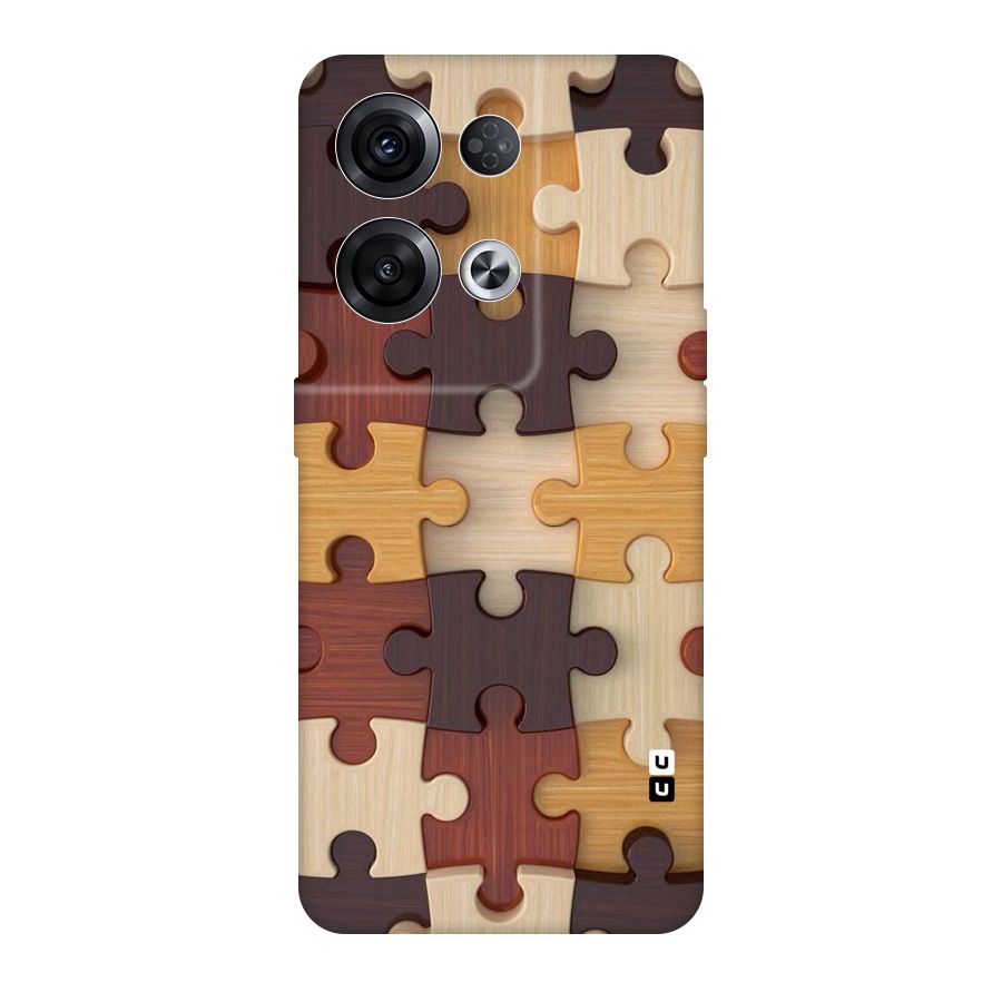 Wooden Puzzle (Printed) Original Polycarbonate Back Case for Oppo Reno8 Pro 5G