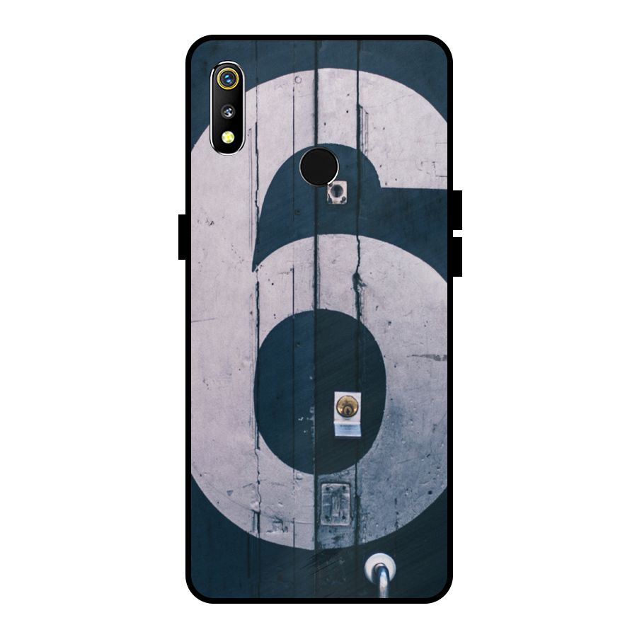 Wooden Six Metal Back Case for Realme 3i