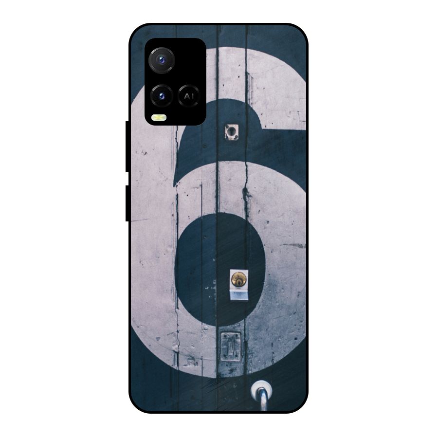 Wooden Six Metal Back Case for Vivo Y21T