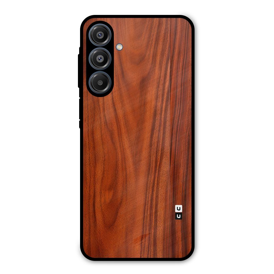 Wooden Texture Printed Metal Back Case for Galaxy A16 5G