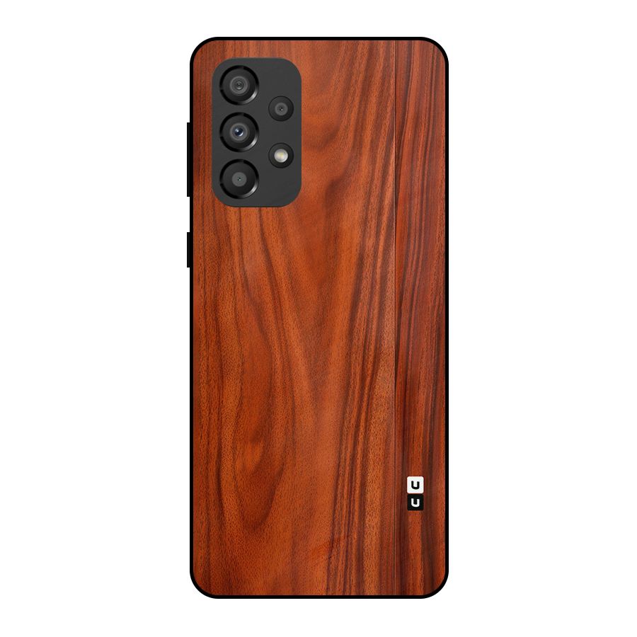 Wooden Texture Printed Metal Back Case for Galaxy A33 5G