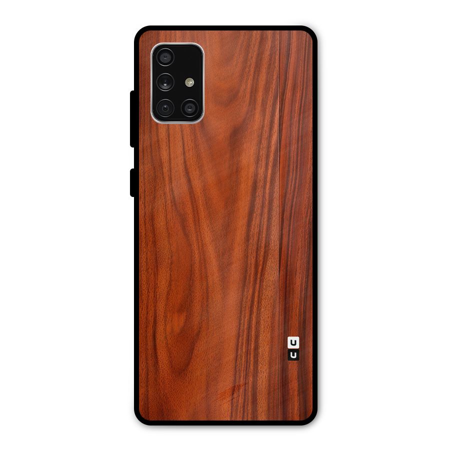 Wooden Texture Printed Metal Back Case for Galaxy A71
