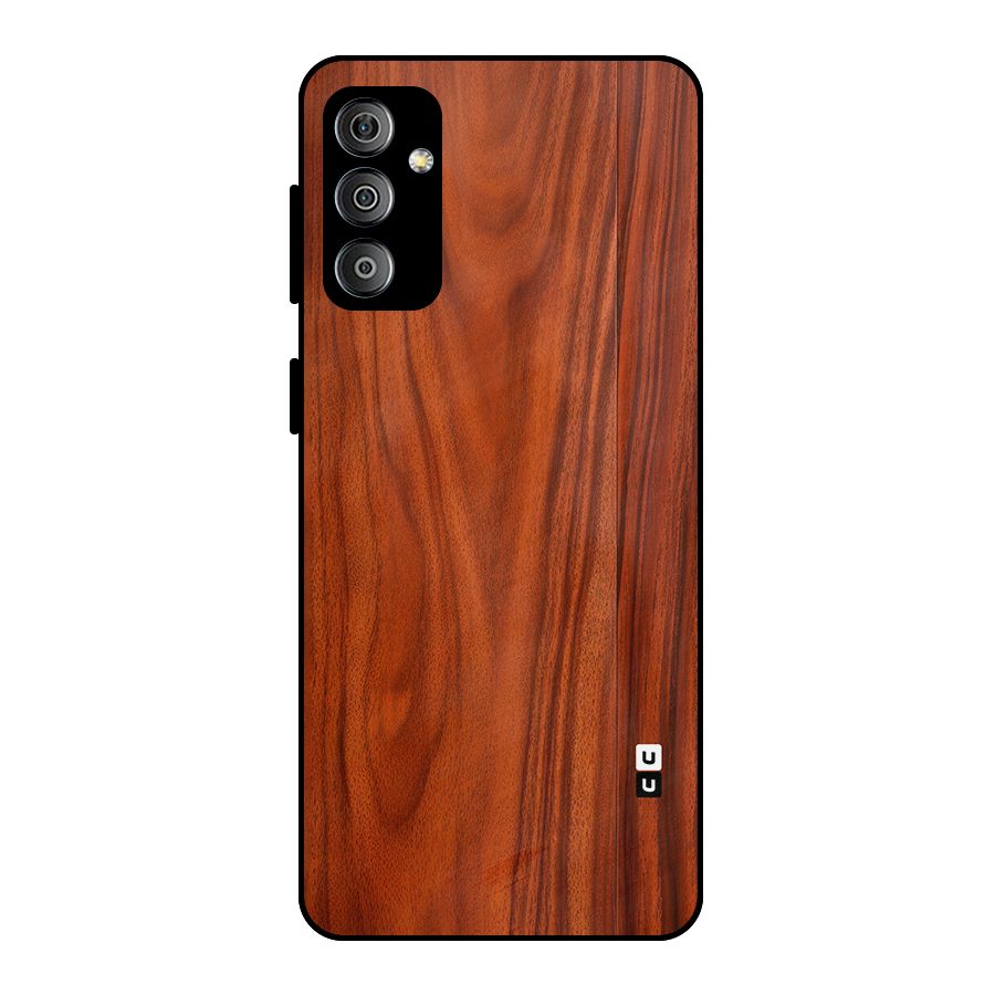 Wooden Texture Printed Metal Back Case for Galaxy F23