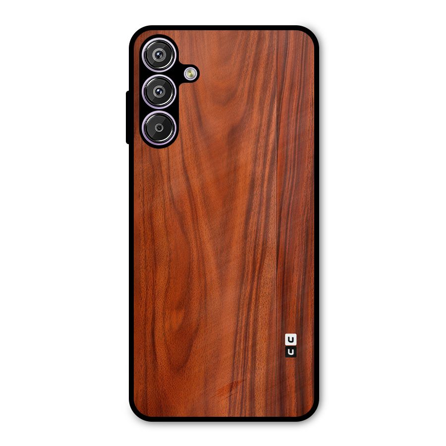 Wooden Texture Printed Metal Back Case for Galaxy M15
