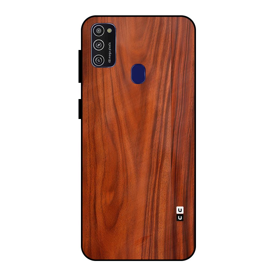 Wooden Texture Printed Metal Back Case for Galaxy M30s