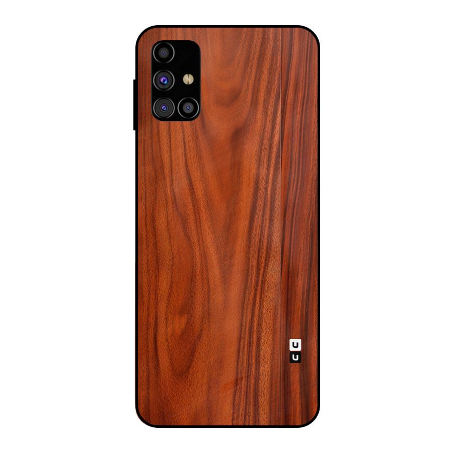 Wooden Texture Printed Metal Back Case for Galaxy M31s