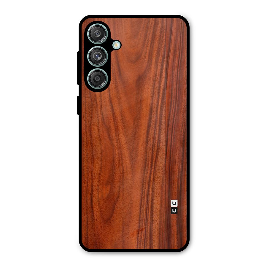 Wooden Texture Printed Metal Back Case for Galaxy M55 5G