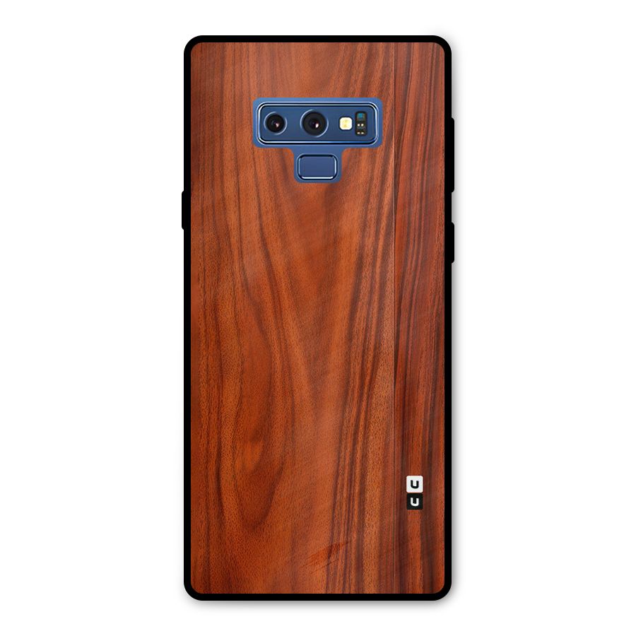 Wooden Texture Printed Metal Back Case for Galaxy Note 9