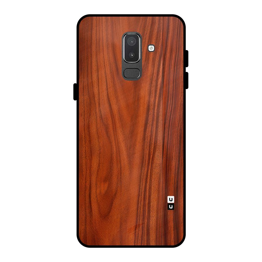 Wooden Texture Printed Metal Back Case for Galaxy On8 (2018)