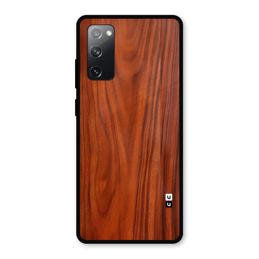 Wooden Texture Printed Metal Back Case for Galaxy S20 FE 5G