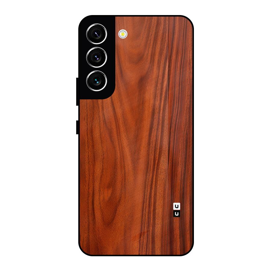 Wooden Texture Printed Metal Back Case for Galaxy S22 5G