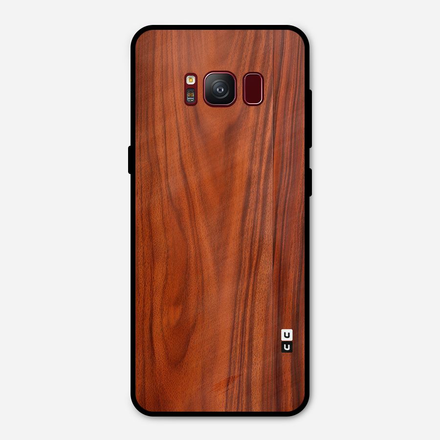 Wooden Texture Printed Metal Back Case for Galaxy S8