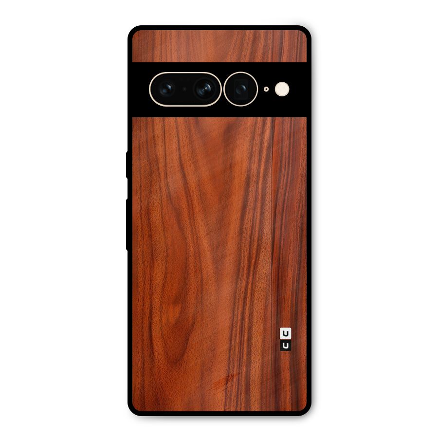 Wooden Texture Printed Metal Back Case for Google Pixel 7 Pro