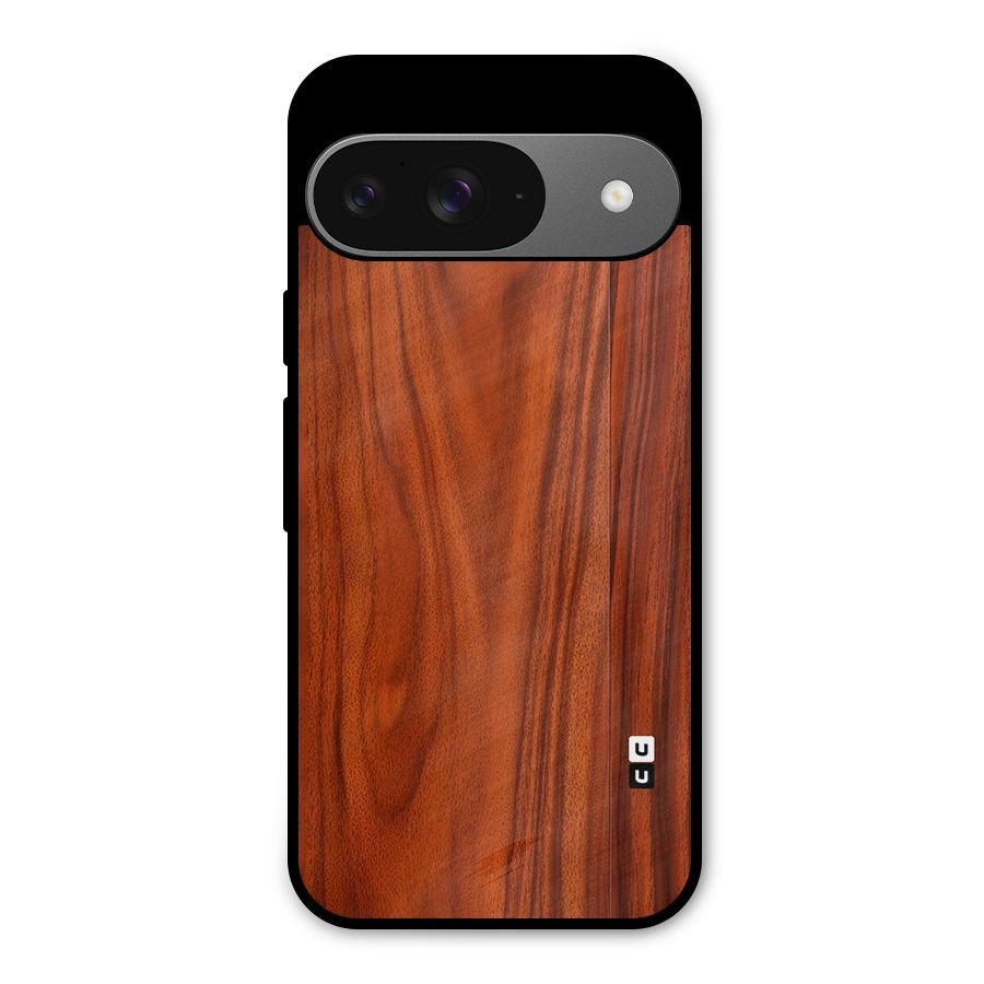 Wooden Texture Printed Metal Back Case for Google Pixel 9