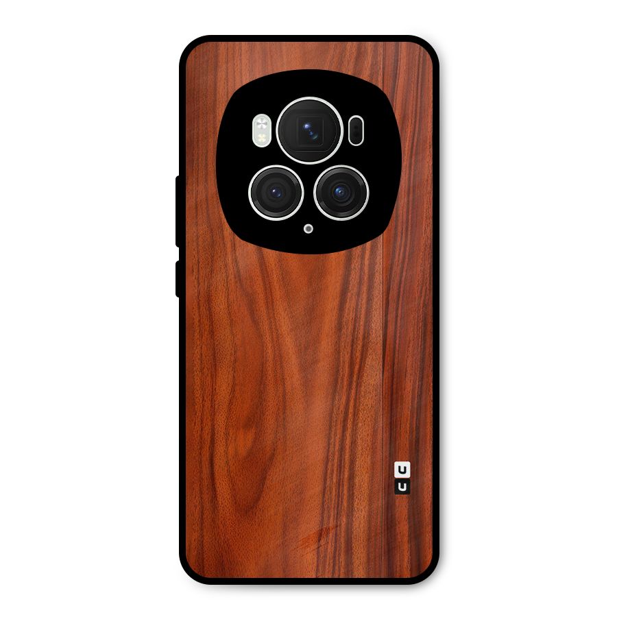 Wooden Texture Printed Metal Back Case for Honor Magic6 Pro