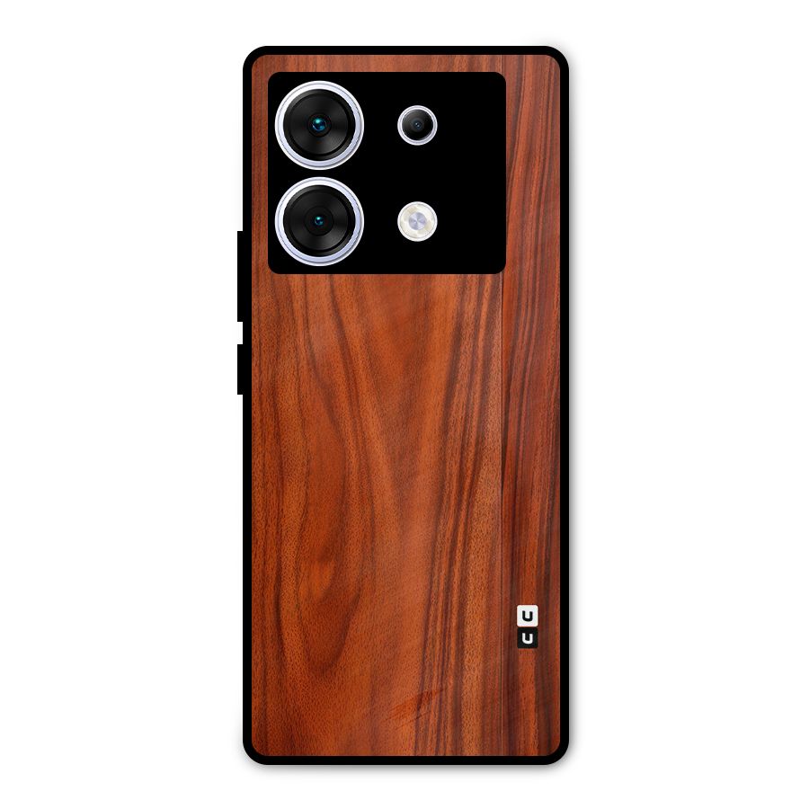 Wooden Texture Printed Metal Back Case for Infinix Zero 30 5G