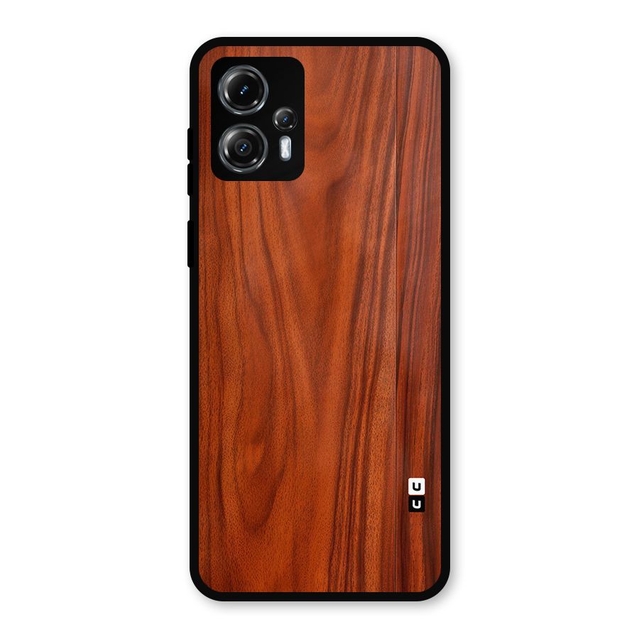 Wooden Texture Printed Metal Back Case for Moto G13