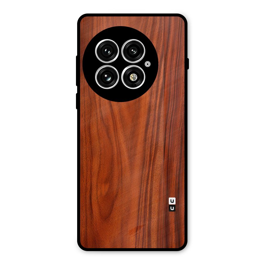 Wooden Texture Printed Metal Back Case for OnePlus 13