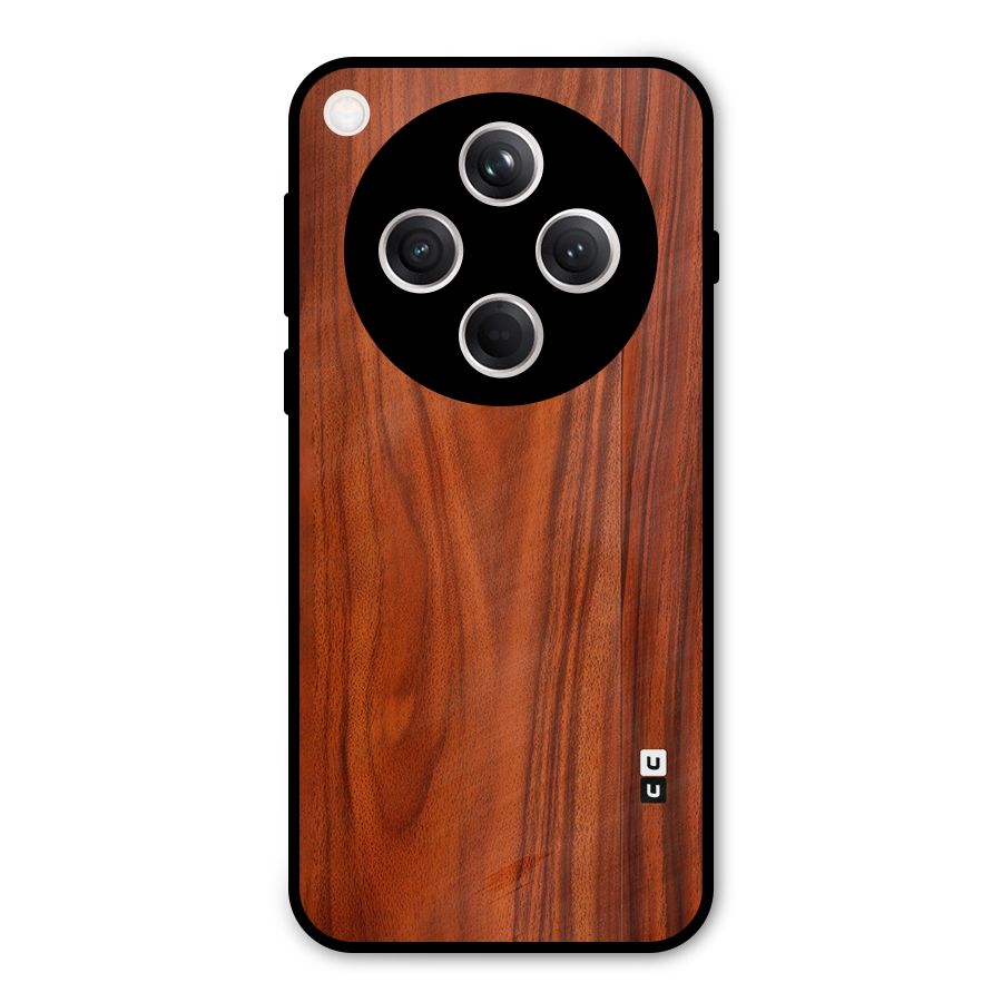 Wooden Texture Printed Metal Back Case for Oppo Find X8