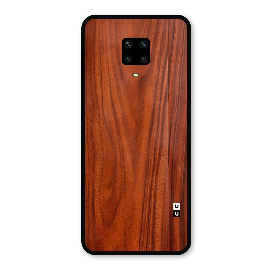 Wooden Texture Printed Metal Back Case for Poco M2 Pro