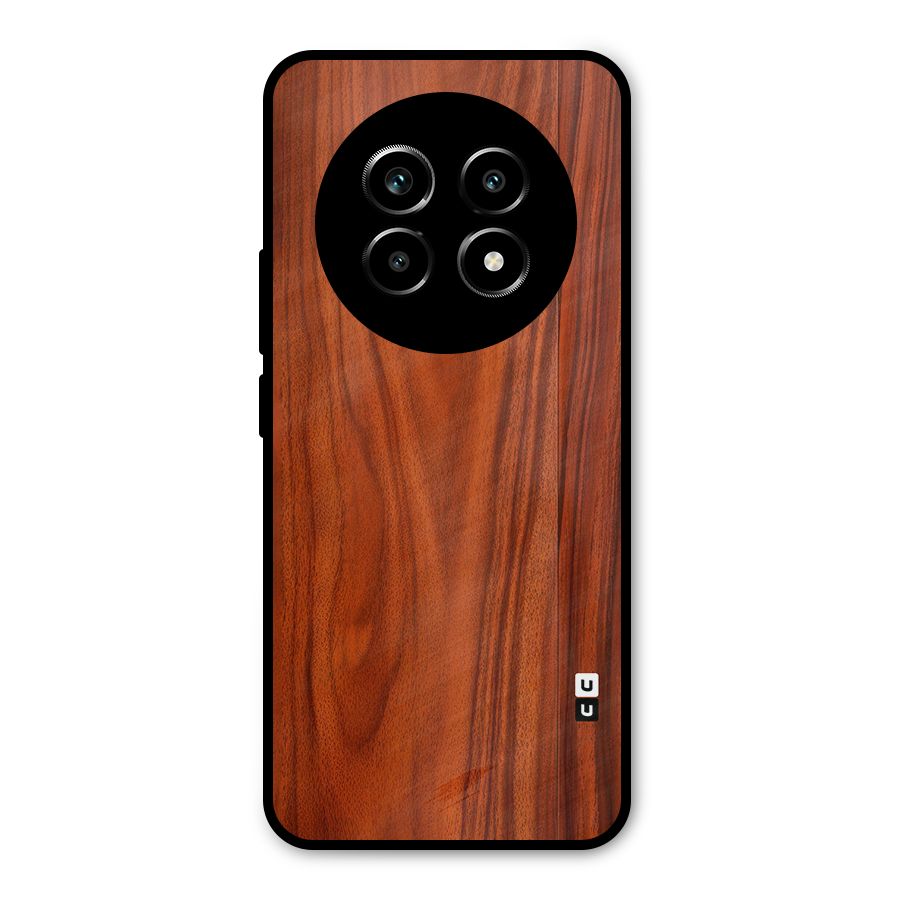 Wooden Texture Printed Metal Back Case for Realme 13 Pro